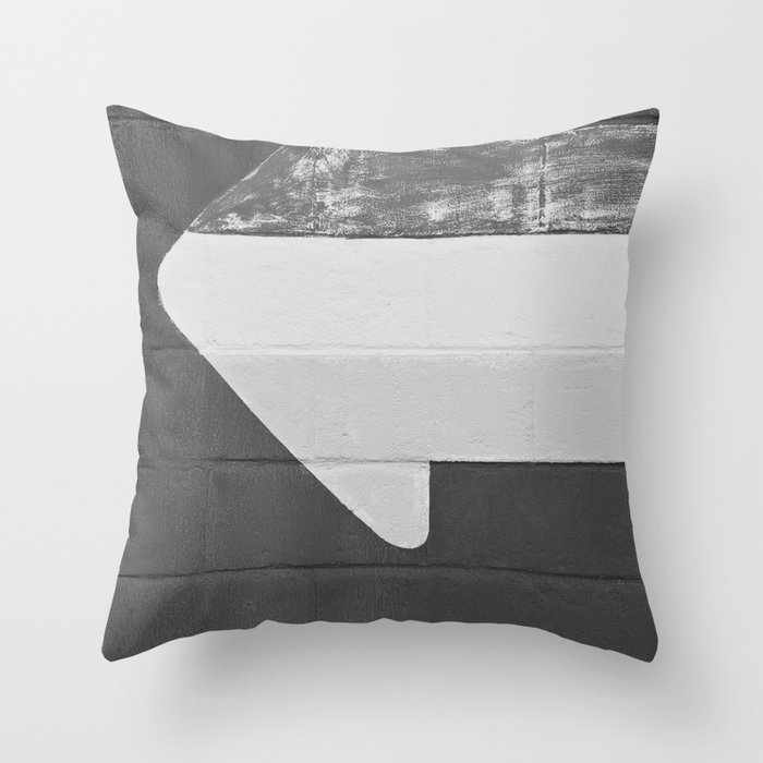Arrow (Black and White) Throw Pillow