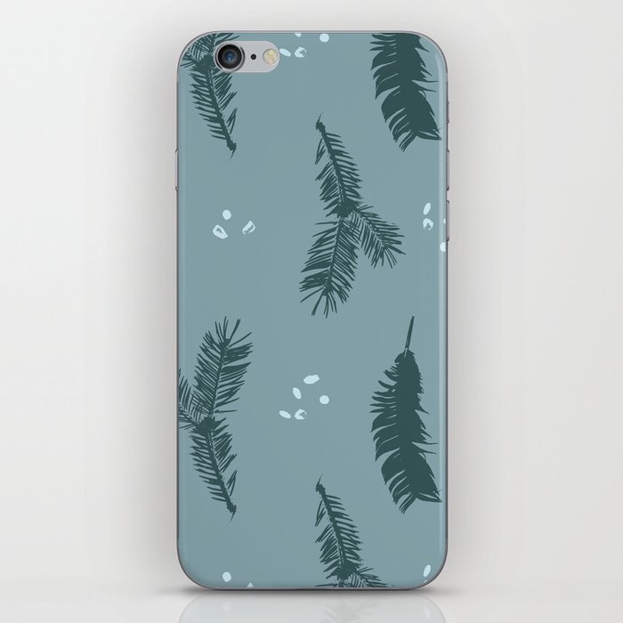Pine and Feathers - Repeat Pattern iPhone Skin