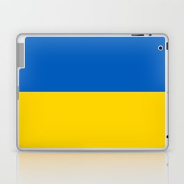 Sapphire and Yellow Solid Colors Ukraine Flag 100 Percent Commission Donated To IRC Read Bio Laptop Skin