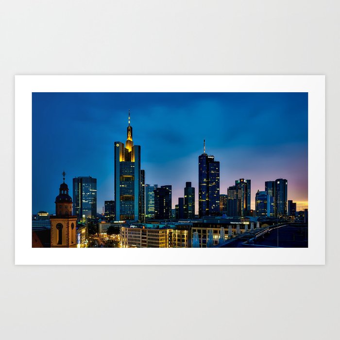 Frankfurt Germany Skyline Art Print By Limitlessdesign