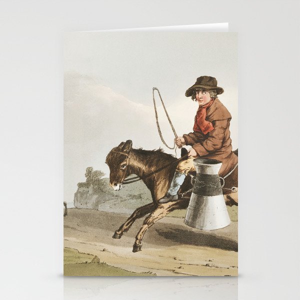 19th century in Yorkshire life man on a horse Stationery Cards