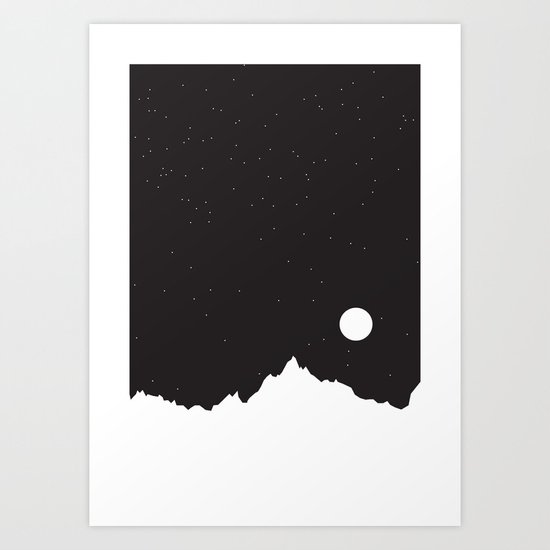 Mountain Sky Night Art Print