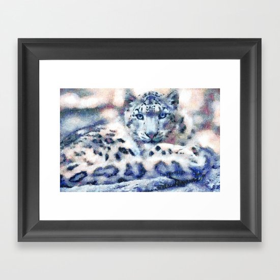 Snow Leopard Framed Art Print