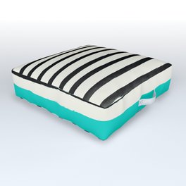 Aqua & Stripes Outdoor Floor Cushion