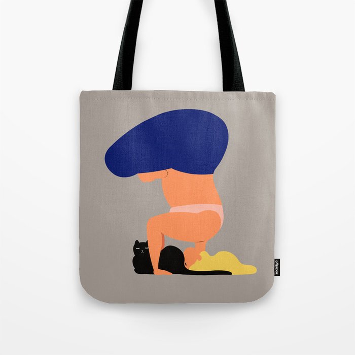 Yoga With Cat 12 Tote Bag