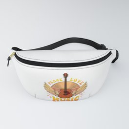 Cute Peace Love Music Hippie Hipster Festival Fanny Pack