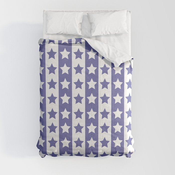 Stars & Stripes - Very Peri Pantone Colour Of The Year Comforter