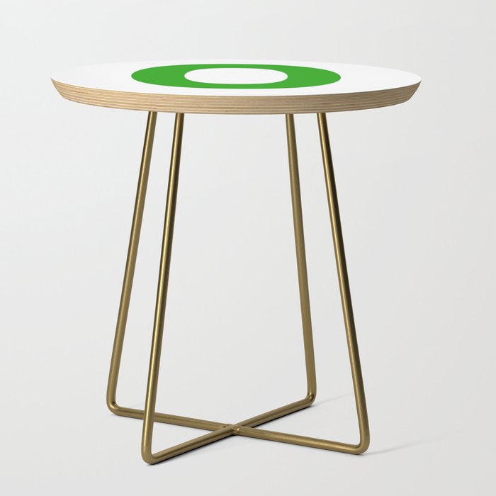 Letter O (Green & White) Side Table