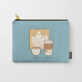 Latte art Carry-All Pouch | Art, Graphicdesign, Gallery, Cup, Humour, Coffee, Funny, Illustration, Drink, Latte 