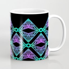 Aquatic Coffee Mug | Illustration, Digital, Neon, Graphicdesign, Geometric, Popart, Artdeco, Pattern, Nature 