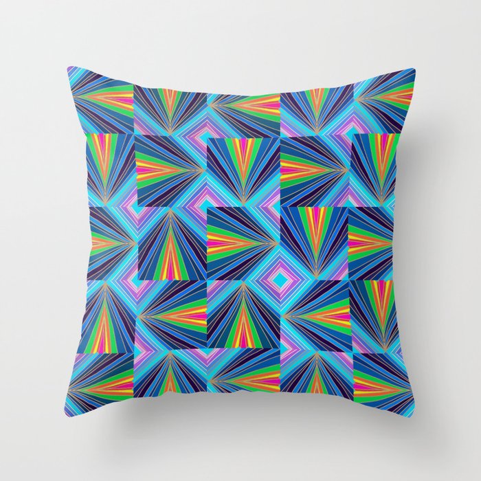 Rainbow Paper Airplanes Throw Pillow