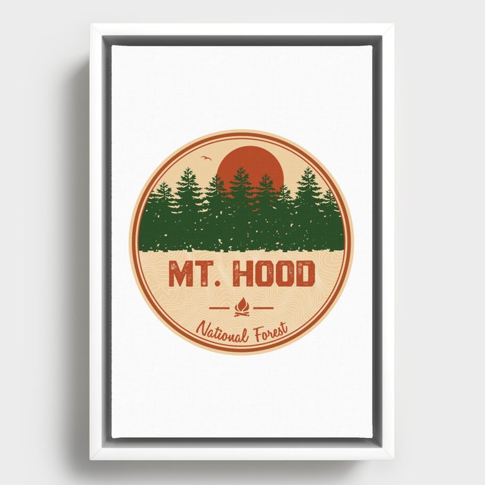 Mt. Hood National Forest Framed Canvas