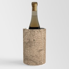 Vintage Europe Map Wine Chiller