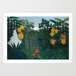 The Repast of the Lion (ca. 1907) by Henri Rousseau. Art Print