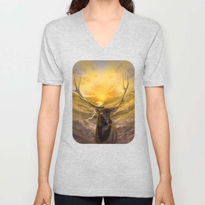 Rise with the Sun Colour Version V Neck T Shirt