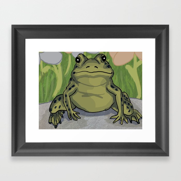 Frog Framed Art Print
