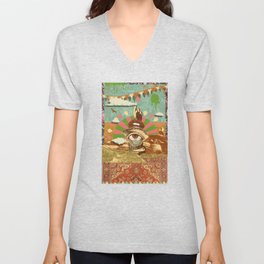 AFTERNOON PSYCHEDELIA V Neck T Shirt