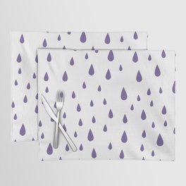 Purple Raindrops pattern  Placemat