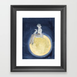 The light of the full moon Framed Art Print