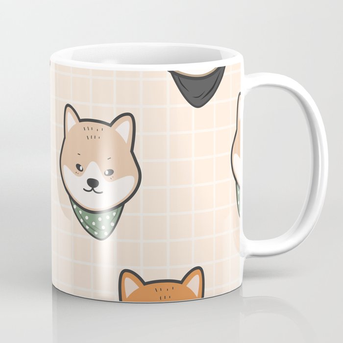 Cute Japanese Dog - Shiba Inu Pattern Coffee Mug