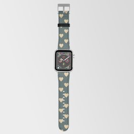 Gold Silver Heart Pattern Love Modern collection Apple Watch Band