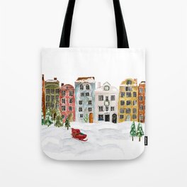 Christmas in the Village Tote Bag