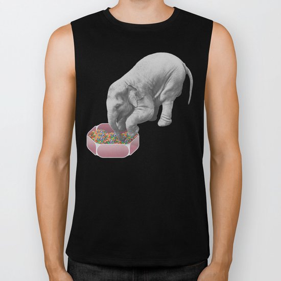 Gourmand elephant (animals collection) Biker Tank