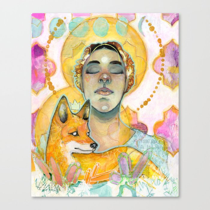 The Goddess and the Fox Canvas Print