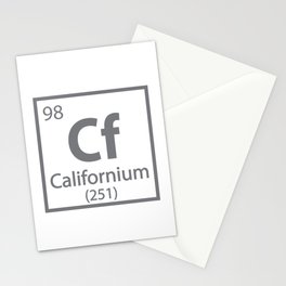 Californium- California Science Periodic Table Stationery Card