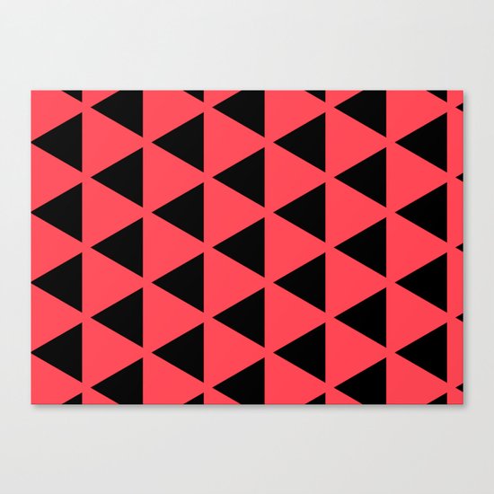 Sleyer Black on Pink Pattern Canvas Print