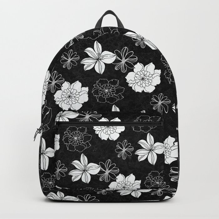 White backpack with on sale roses