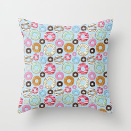 Donut pattern Throw Pillow