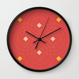 SOUND! Circle Square Pattern (Girl) Wall Clock