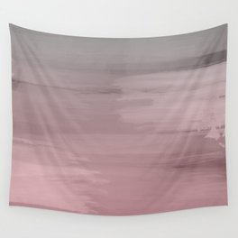 Long Day's End 32 - Abstract Modern - Blush Rose Pink Gray Wall Tapestry