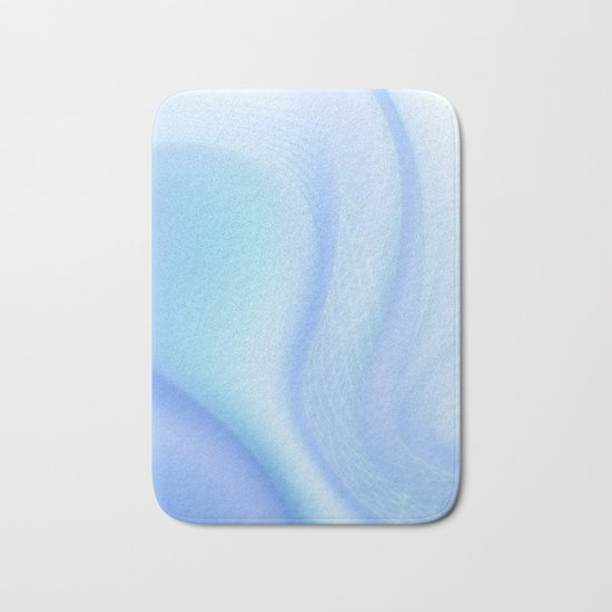 Soft Blue Wave Bath Mat