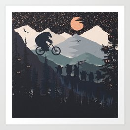MTB Bear Biker Art Print
