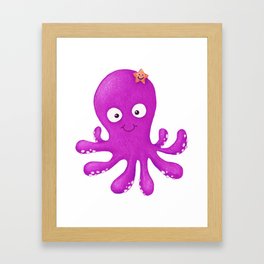 Pink Octopuss Framed Art Print