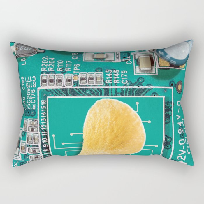 Computer Chip Rectangular Pillow