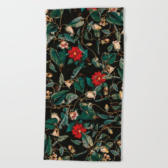 TROPICAL JUNGLE - Night II Beach Towel