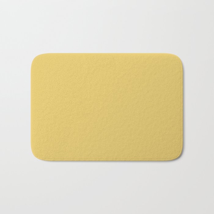 Muted Mustard Yellow Solid Colour Bath Mat