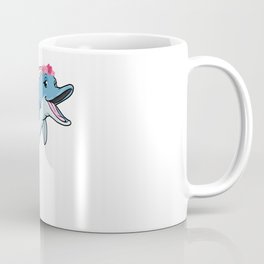 Dolphin as bride with veil and flowers Coffee Mug