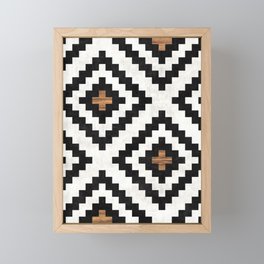 Urban Tribal Pattern No.16 - Aztec - Concrete and Wood Framed Mini Art Print