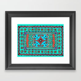 Bohemian rug 23. Framed Art Print