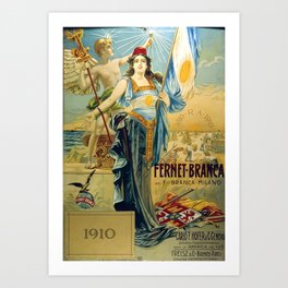 1910 Fernet Branca Liqueur Aperitif Advertisement Art Print