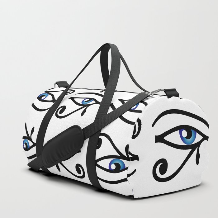 Egyptian Eye of Horus or wadjet is a symbol of royal power and protection Duffle Bag