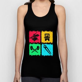 Blacksmith Vintage Tools Anvil Tong Hammer Fire Tank Top