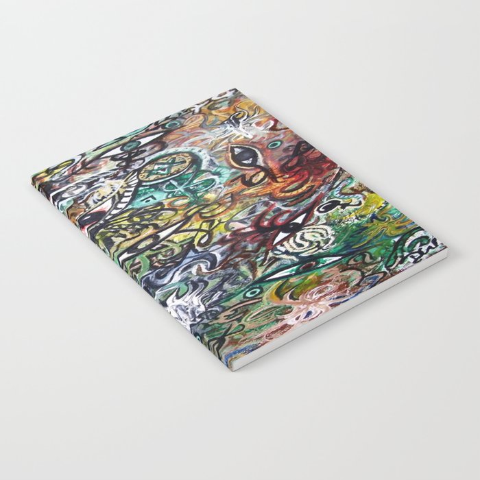 Abstract Psychedelic Geometric Eyes Painting Notebook