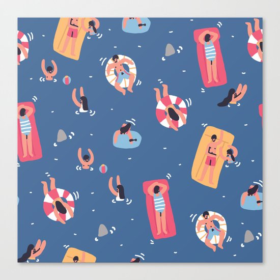 Having a Great Time on the Beach Canvas Print