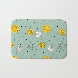 Narcissi in the Spring (Green) Bath Mat