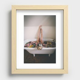 Flower Bathtub Recessed Framed Print